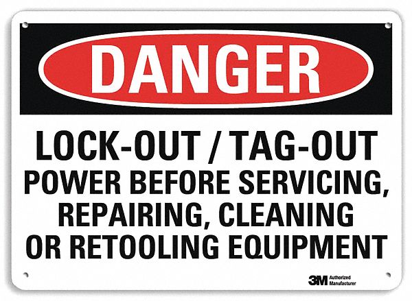 Danger Sign: Plastic, Mounting Holes Sign Mounting, 7 in x 10 in Nominal Sign Size, 0.055 in Thick