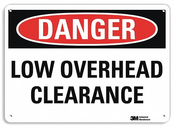Danger Sign: Aluminum, Mounting Holes Sign Mounting, 10 in x 14 in Nominal Sign Size, Engineer Grade