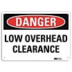 Danger: Low Overhead Clearance Signs image