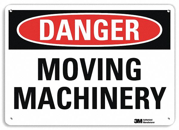 Danger Sign: Plastic, Mounting Holes Sign Mounting, 7 in x 10 in Nominal Sign Size, 0.055 in Thick
