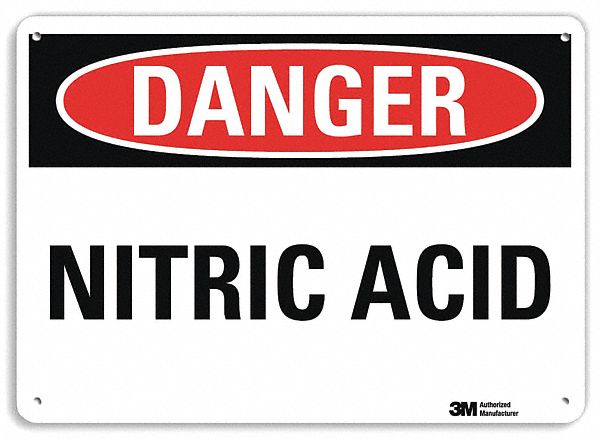 Danger Sign: Plastic, Mounting Holes Sign Mounting, 10 in x 14 in Nominal Sign Size, 0.055 in Thick
