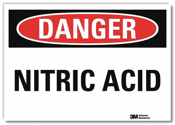 Danger Sign: Reflective Sheeting, Adhesive Sign Mounting, 5 in x 7 in Nominal Sign Size
