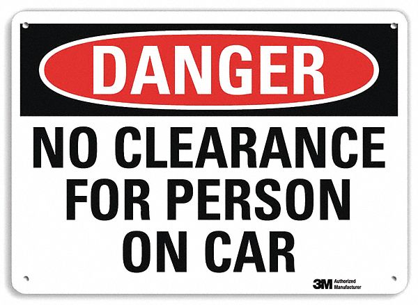 Danger Sign, 10 in x 14 in, Aluminum