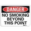 Danger: No Smoking Beyond This Point Signs