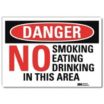Danger: No Smoking No Eating No Drinking In This Area Signs