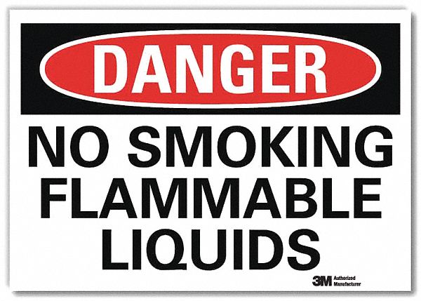 Danger Sign: Reflective Sheeting, Adhesive Sign Mounting, 7 in x 10 in Nominal Sign Size, Danger