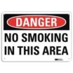 Danger: No Smoking In This Area Signs