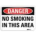 Danger: No Smoking In This Area Signs