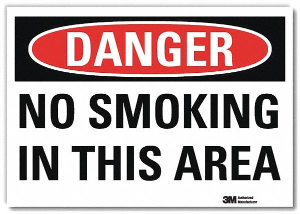 Danger Sign: Reflective Sheeting, Adhesive Sign Mounting, 7 in x 10 in Nominal Sign Size