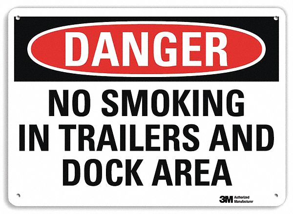Danger Sign: Plastic, Mounting Holes Sign Mounting, 7 in x 10 in Nominal Sign Size, 0.055 in Thick