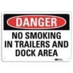 Danger: No Smoking In Trailers And Dock Area Signs