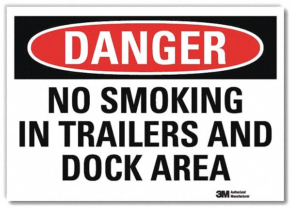 Danger Sign: Reflective Sheeting, Adhesive Sign Mounting, 7 in x 10 in Nominal Sign Size