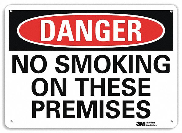 Danger Sign: Plastic, Mounting Holes Sign Mounting, 7 in x 10 in Nominal Sign Size, 0.055 in Thick