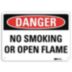 Danger: No Smoking Or Open Flame Signs