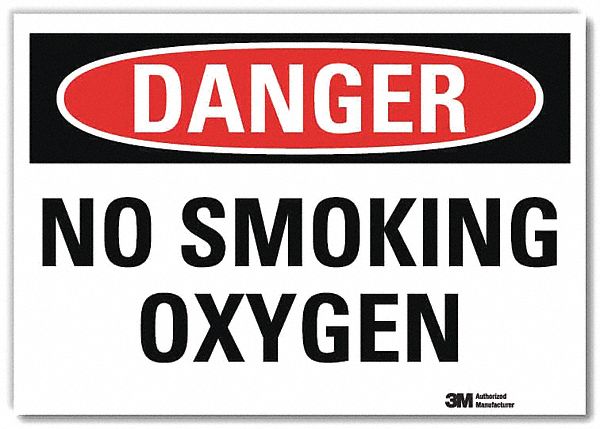 Danger Sign: Reflective Sheeting, Adhesive Sign Mounting, 7 in x 10 in Nominal Sign Size, Danger