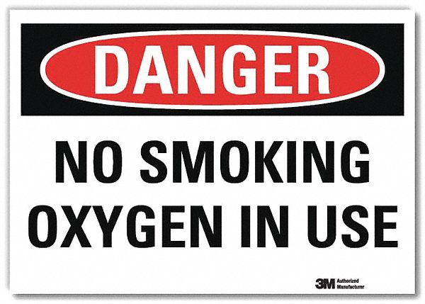 Danger Sign: Reflective Sheeting, Adhesive Sign Mounting, 7 in x 10 in Nominal Sign Size, Danger
