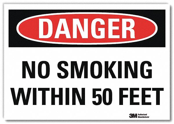 ENSGNE DANGER NON FUMER DANS 50PI,5X7