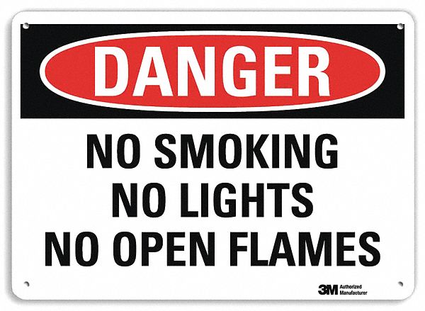 Danger Sign: Plastic, Mounting Holes Sign Mounting, 7 in x 10 in Nominal Sign Size, 0.055 in Thick