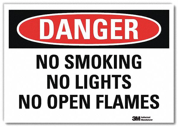 Danger Sign: Reflective Sheeting, Adhesive Sign Mounting, 7 in x 10 in Nominal Sign Size
