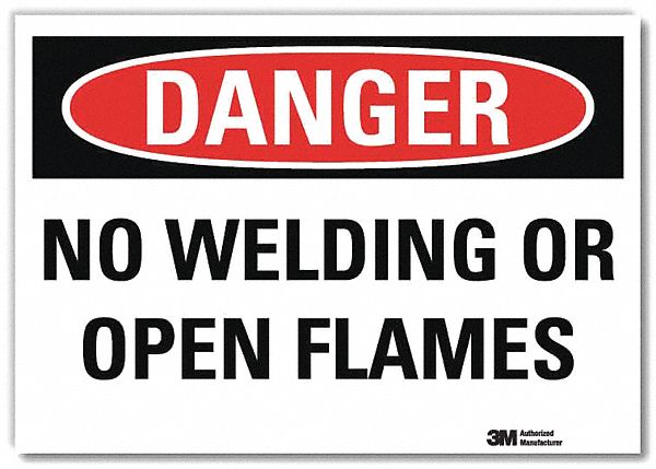 Danger Sign: Reflective Sheeting, Adhesive Sign Mounting, 7 in x 10 in Nominal Sign Size, Danger