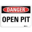 Danger: Open Pit Signs