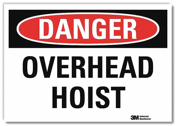 Danger Sign: Reflective Sheeting, Adhesive Sign Mounting, 7 in x 10 in Nominal Sign Size, Danger