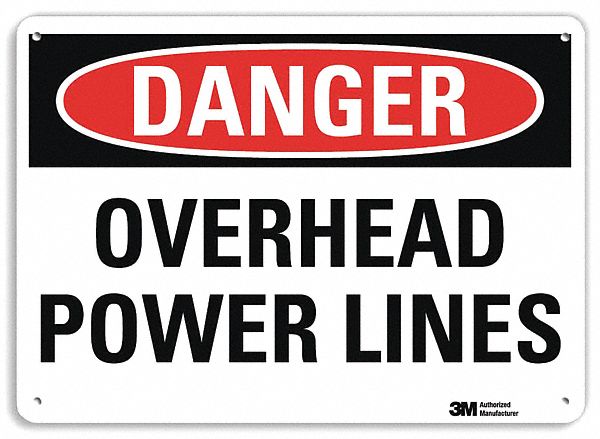 Danger Sign: Plastic, Mounting Holes Sign Mounting, 7 in x 10 in Nominal Sign Size, 0.055 in Thick