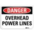 Danger: Overhead Power Lines Signs