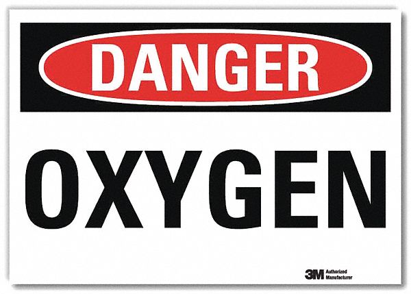 Danger Sign: Reflective Sheeting, Adhesive Sign Mounting, 7 in x 10 in Nominal Sign Size