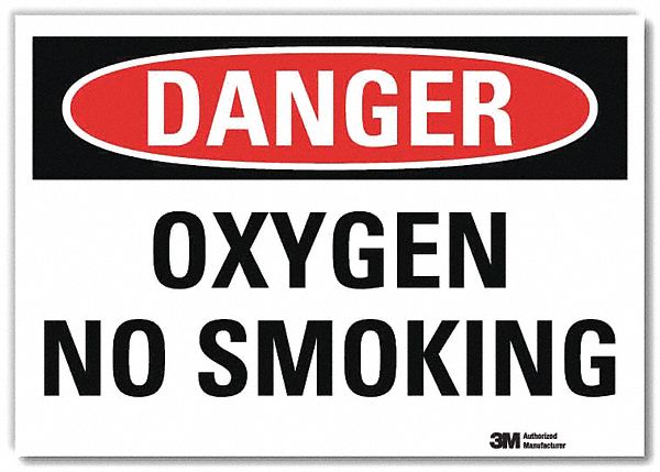 Danger Sign: Reflective Sheeting, Adhesive Sign Mounting, 7 in x 10 in Nominal Sign Size, Danger