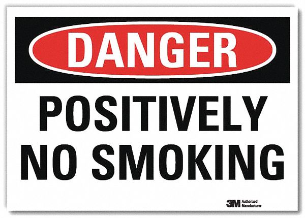 Danger Sign: Reflective Sheeting, Adhesive Sign Mounting, 7 in x 10 in Nominal Sign Size