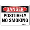 Danger: Positively No Smoking Signs