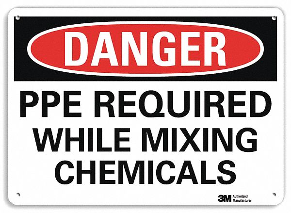 Danger Sign: Plastic, Mounting Holes Sign Mounting, 7 in x 10 in Nominal Sign Size, 0.055 in Thick