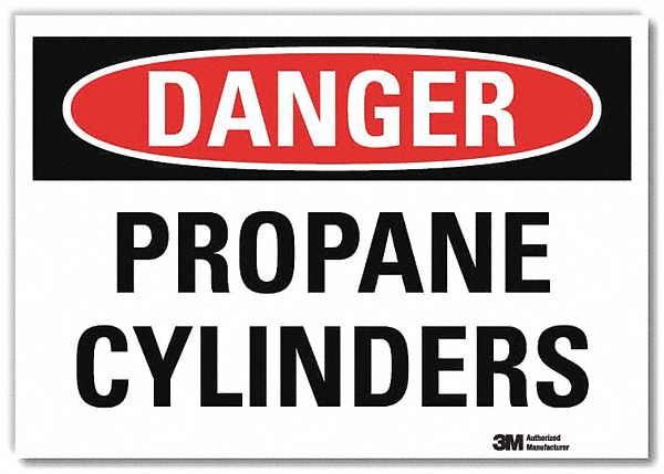 Danger Sign: Reflective Sheeting, Adhesive Sign Mounting, 7 in x 10 in Nominal Sign Size, Danger