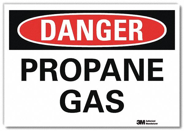 Danger Sign: Reflective Sheeting, Adhesive Sign Mounting, 10 in x 14 in Nominal Sign Size