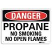 Danger: Propane No Smoking No Open Flames Signs