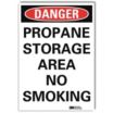 Danger: Propane Storage Area No Smoking Signs