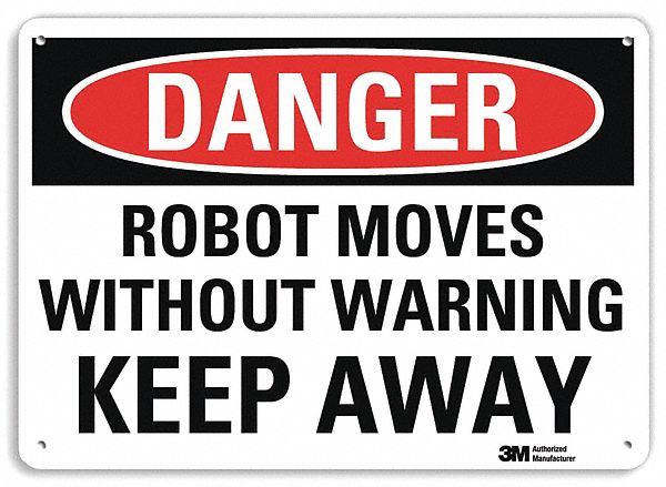 Danger Sign: Plastic, Mounting Holes Sign Mounting, 10 in x 14 in Nominal Sign Size, 0.055 in Thick