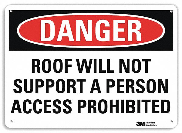 Danger Sign: Plastic, Mounting Holes Sign Mounting, 7 in x 10 in Nominal Sign Size, 0.055 in Thick