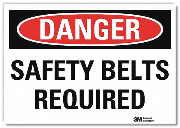 Danger Sign, Retroreflective Grade Engineer, Rectangle, Vinyl, Sign ...