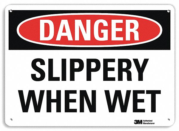 Danger Sign, 10 in x 14 in, Aluminum
