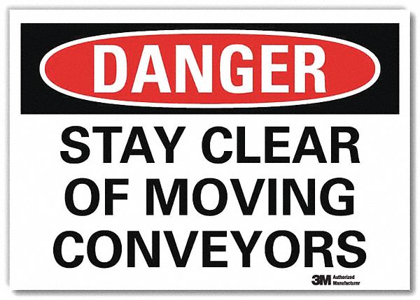 Danger Sign: Reflective Sheeting, Adhesive Sign Mounting, 7 in x 10 in Nominal Sign Size, Danger