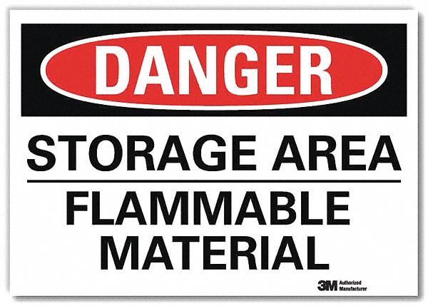 Danger Sign: Reflective Sheeting, Adhesive Sign Mounting, 7 in x 10 in Nominal Sign Size, Danger