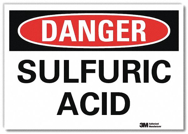 Danger Sign: Reflective Sheeting, Adhesive Sign Mounting, 7 in x 10 in Nominal Sign Size