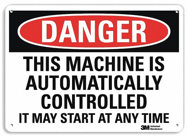 Danger Sign: Plastic, Mounting Holes Sign Mounting, 7 in x 10 in Nominal Sign Size, 0.055 in Thick