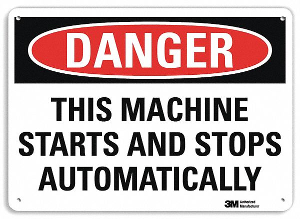 Danger Sign: Plastic, Mounting Holes Sign Mounting, 7 in x 10 in Nominal Sign Size, 0.055 in Thick