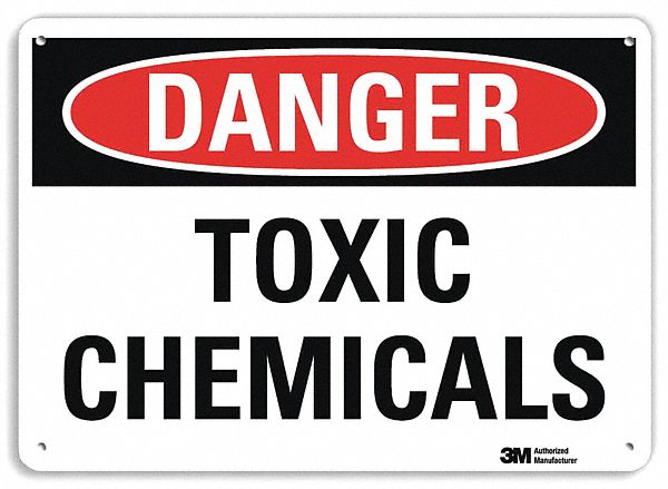 Danger Sign, 7 in x 10 in, Aluminum