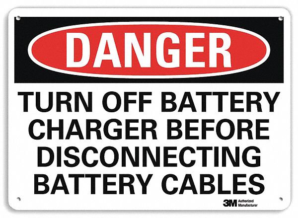 Danger Sign, 7 in x 14 in, Aluminum