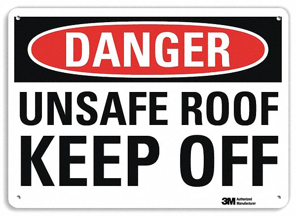 Danger Sign: Plastic, Mounting Holes Sign Mounting, 7 in x 10 in Nominal Sign Size, 0.055 in Thick