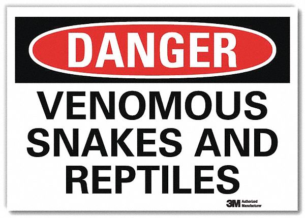 Danger Sign: Reflective Sheeting, Adhesive Sign Mounting, 7 in x 10 in Nominal Sign Size